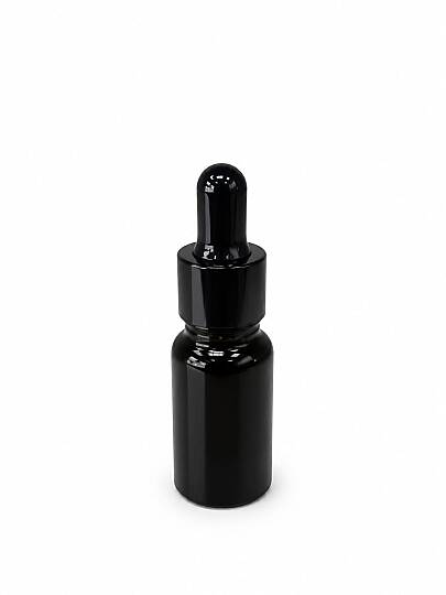 10 CC AMBER CAM DAMLALIKLI ŞİŞE - SİYAH EMZİK - SİYAH METAL KAPAK 