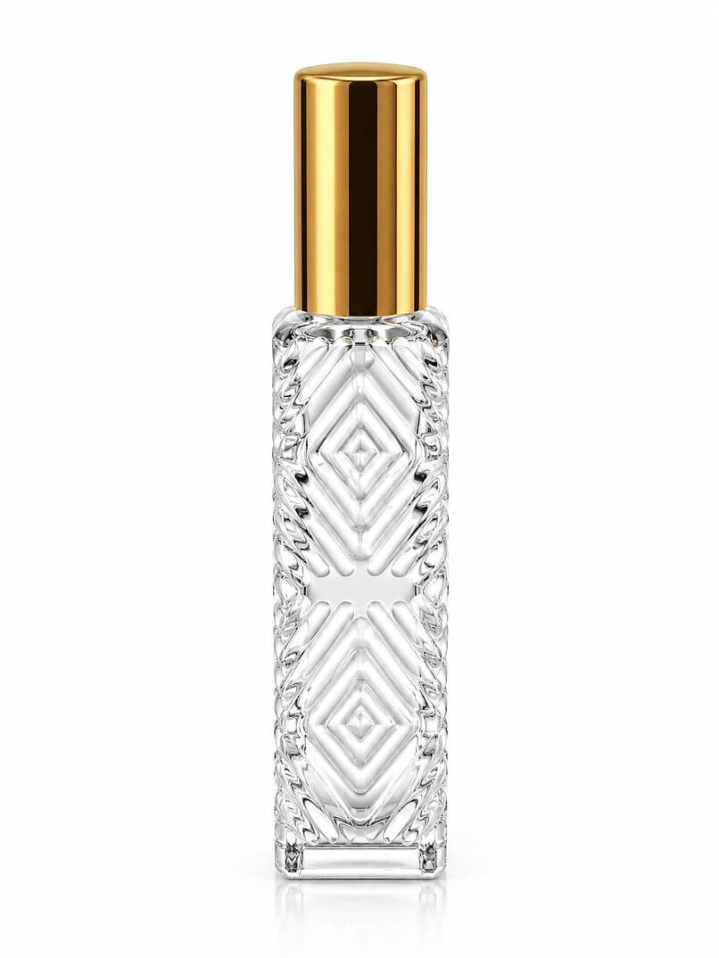 10 CC KALEM PARFÜM ŞİŞESİ KİLİM DESENLİ GOLD KAPAKLI SPREYLİ - 2