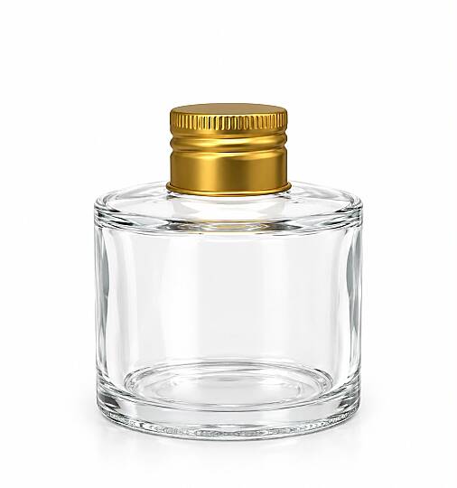 100 CC SİLİNDİR OVAL YUVARLAK MODEL BAMBU CAM BAMBU ODA KOKUSU ŞİŞESİ GOLD METAL KAPAKLI