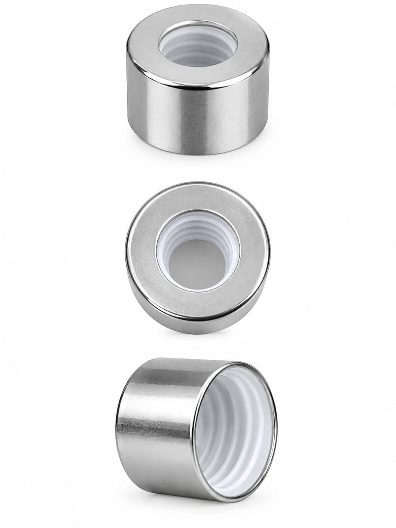 18 MM DELİKLİ GÜMÜŞ METAL KAPAK - 1