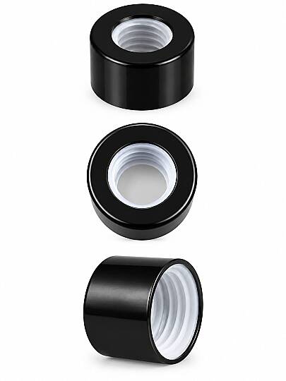 18 MM DELİKLİ SİYAH METAL KAPAK