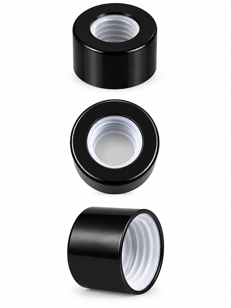 18 MM DELİKLİ SİYAH METAL KAPAK - 1