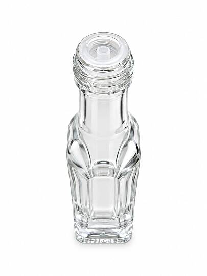 20 CC ŞEFFAF KARE KRİSTAL KAPAKLI TIPALI CAM ŞİŞE (MARASKA) - 2
