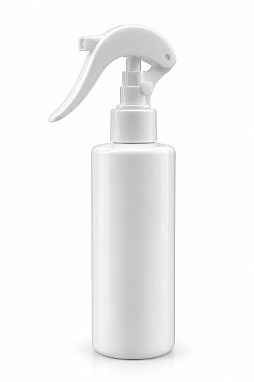 250 CC BEYAZ PLASTİK  KÜT ŞİŞE BEYAZ TRİGER SPREYLİ