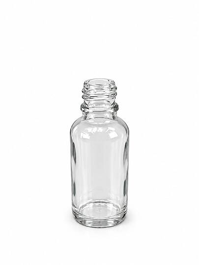 30 CC ŞEFFAF CAM ŞİŞE 18 MM KAPAKSIZ
