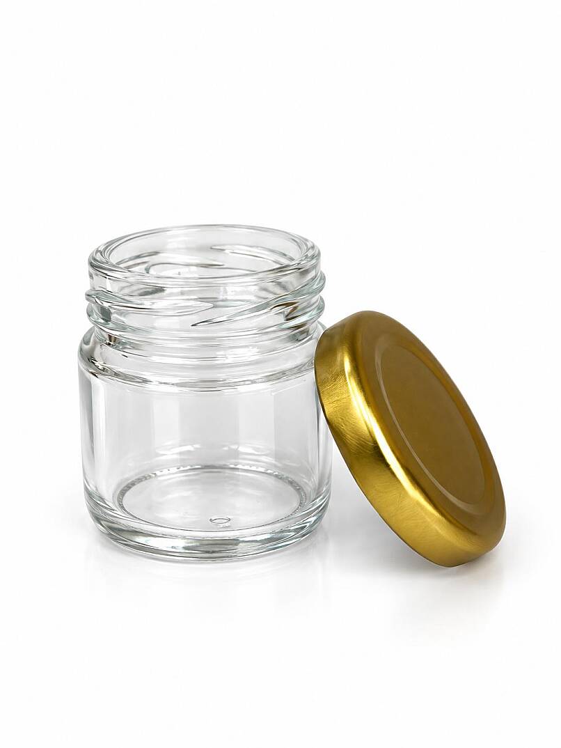 40 CC GOLD METAL KAPAKLI CAM KAVANOZ 40 ML - 2