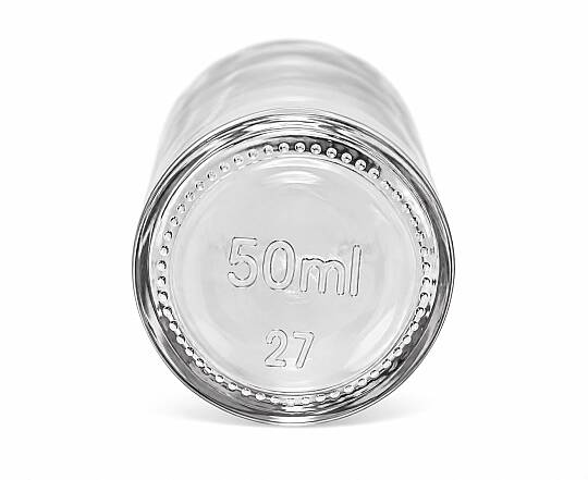 50 CC ŞEFFAF CAM ŞİŞE KÖPÜK CONTALI GOLD ALÜMİNYUM METAL KAPAKLI TAKIM 50 ML ŞEFFAF CAM ŞİŞE - 3