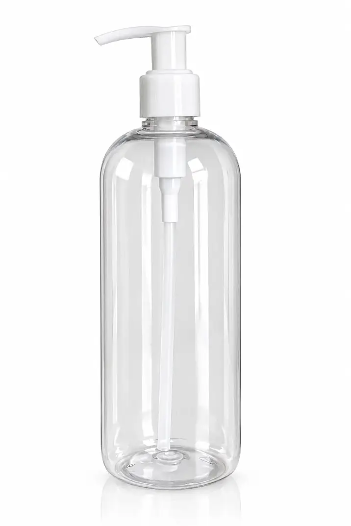 500 CC ŞEFFAF PET ŞİŞE BEYAZ KİLİTLİ POMPALI 24 MM - 1